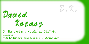 david kotasz business card